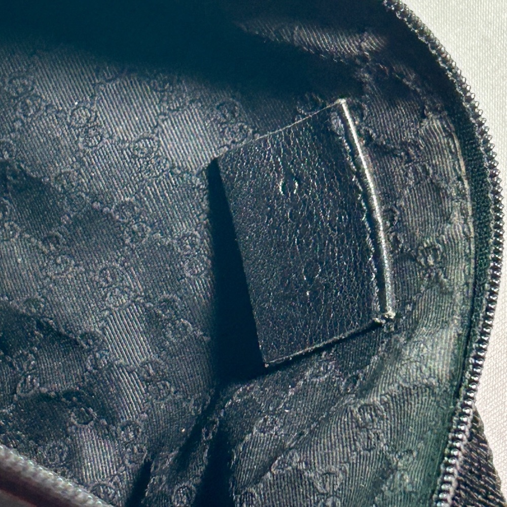 Gucci Auth. VTG Leather & Canvas Pochette Bag - Black - Picture 10 of 15